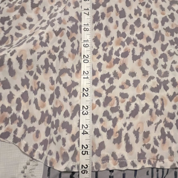 Joie White and Brown Cheetah Print Racerback Silk Tank Top Mobwife Preppy Girly - Picture 9 of 9